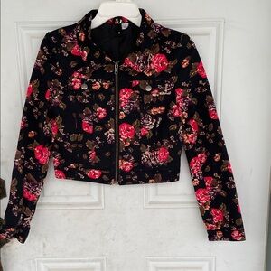 Floral Black Jacket for Women